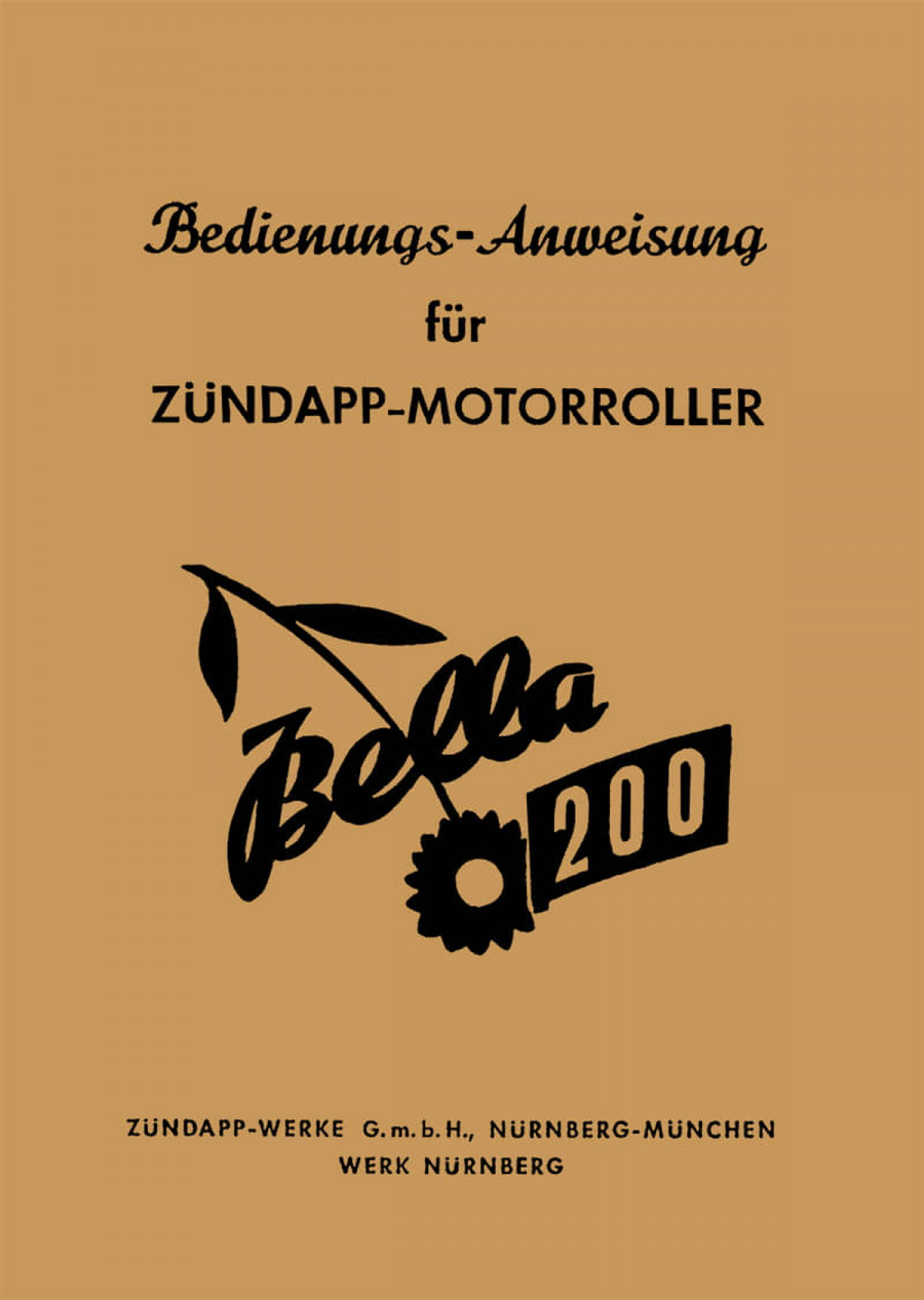 Zündapp Bella R200 Betriebsanleitung