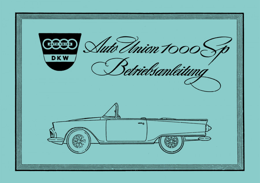 DKW 1000 Spezial Betriebsanleitung