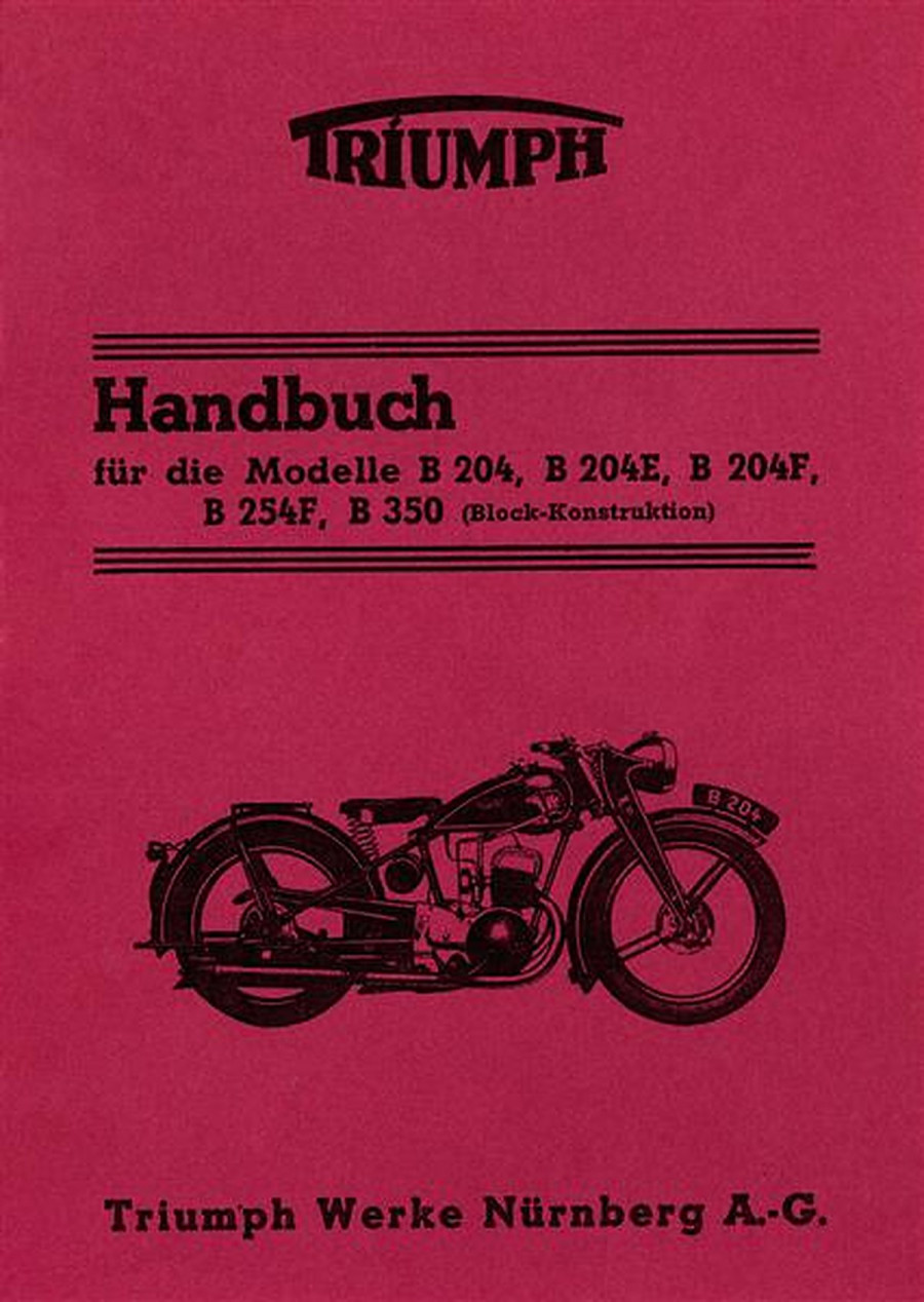 Triumph B204 B204E B204F B204B B254F B350 Betriebsanleitung