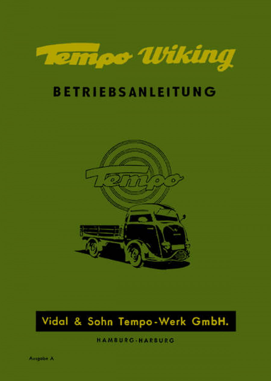 Tempo Wiking Lieferwagen Betriebsanleitung