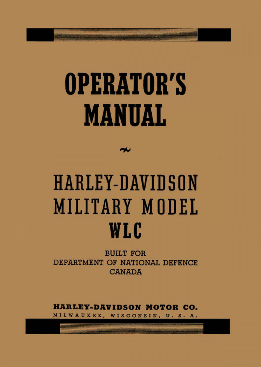 Harley-Davidson WLC750 Militär Betriebsanleitung