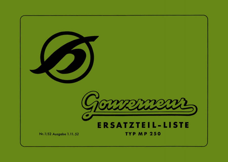 Hoffmann Gouverneur MP250 Ersatzteilliste
