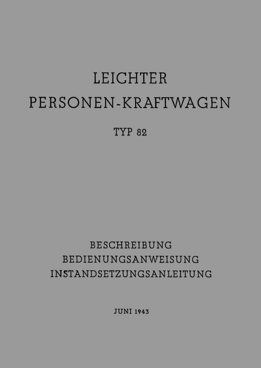VW Typ 82 K1 Betriebsanleitung und Reparaturanleitung