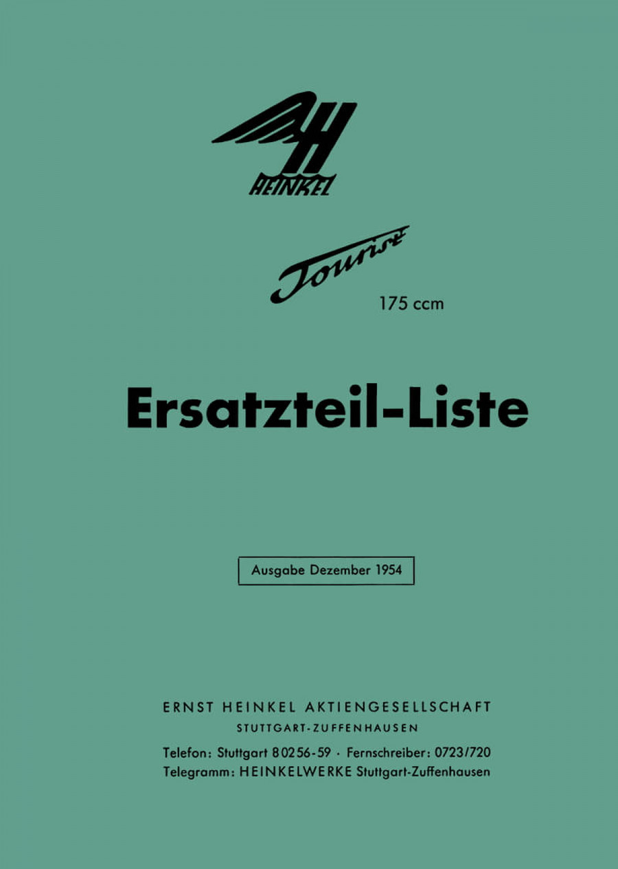 Heinkel Tourist 175 Ersatzteilkatalog