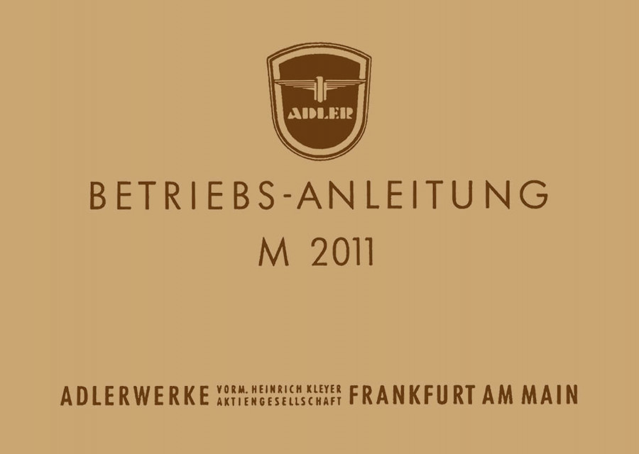 Adler M2011 Betriebsanleitung