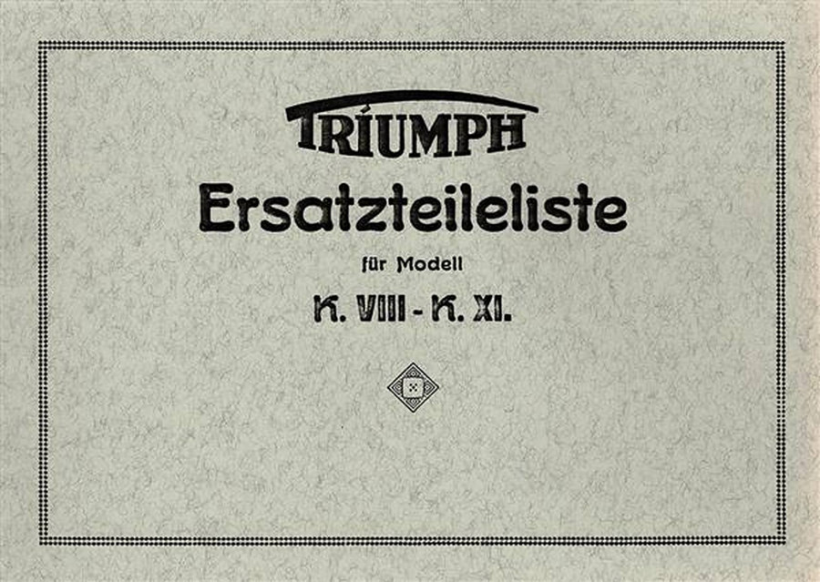 Triumph K8 K9 K10 K11 Ersatzteilkatalog