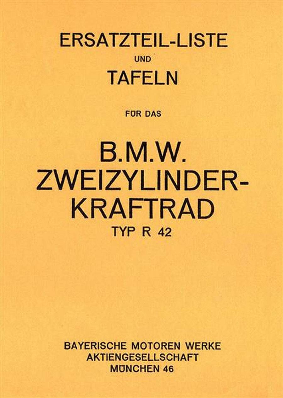 BMW R42 Ersatzteilkatalog