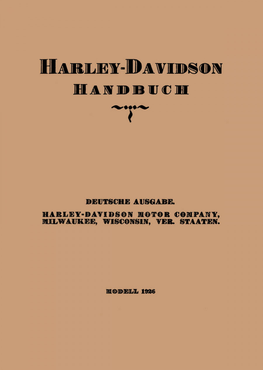 Harley-Davidson 1000 und 1200 Betriebsanleitung