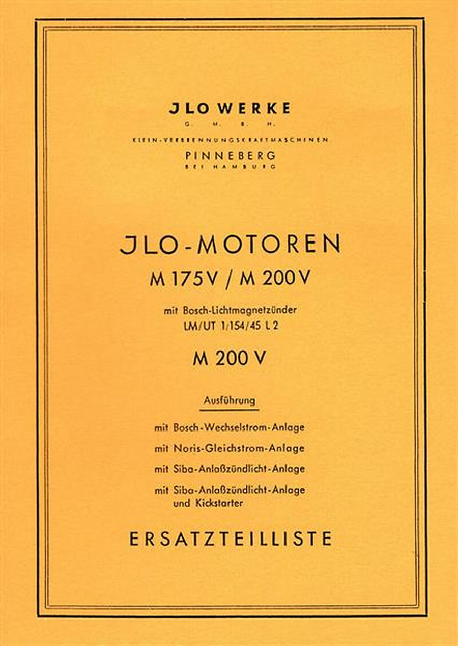 ILO M175 V und M200 V Ersatzteilliste
