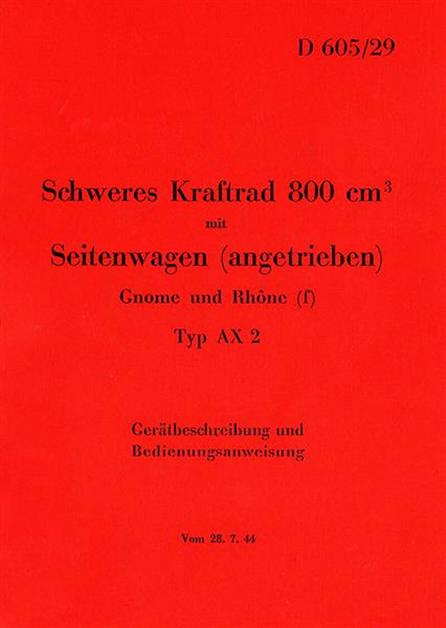 Gnome & Rhone AX2 Betriebsanleitung