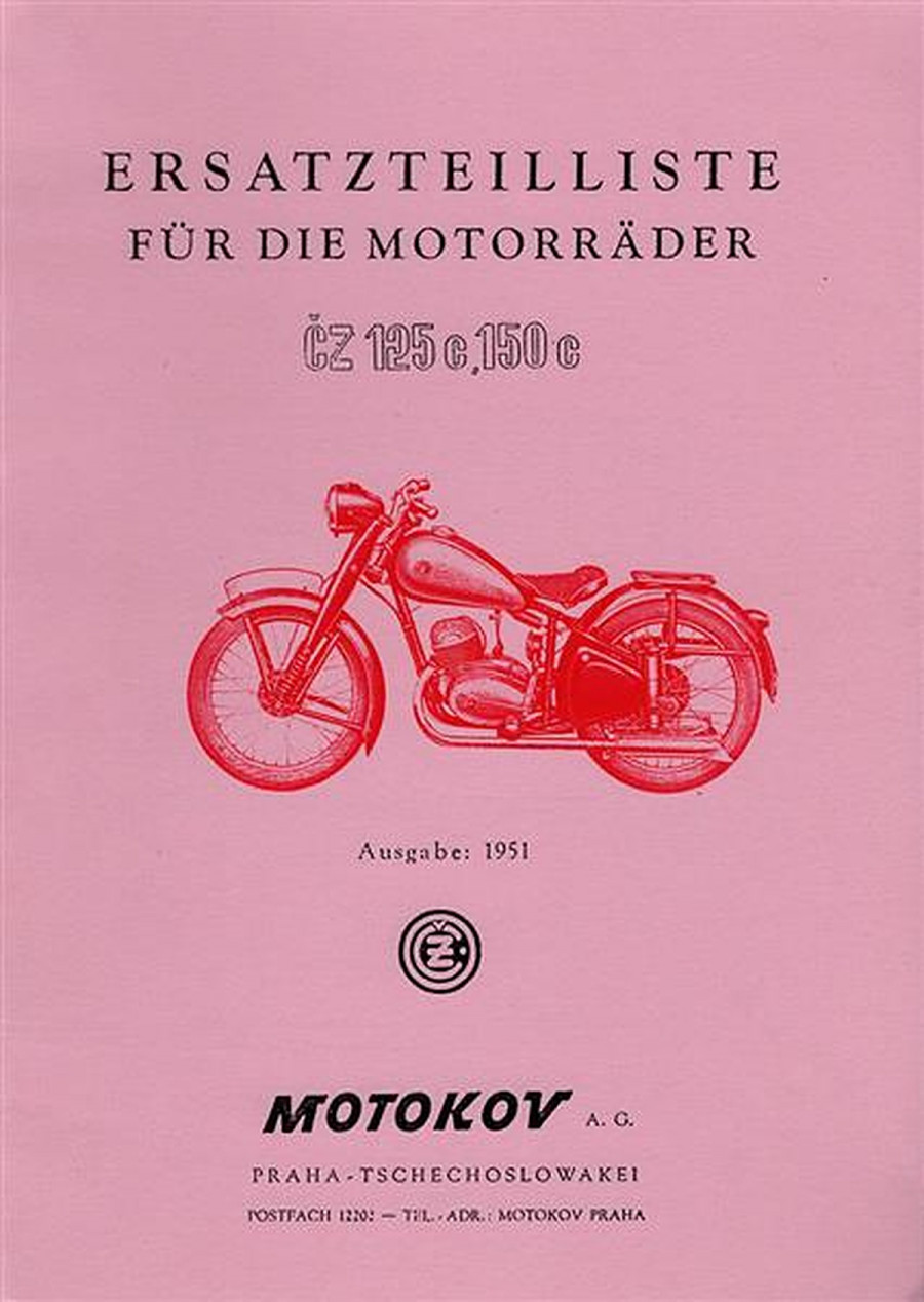CZ 125 und 150 Ersatzteilkatalog