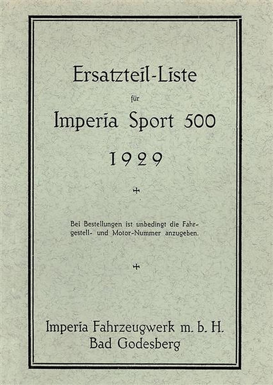 Imperia Sport 500 Ersatzteilkatalog