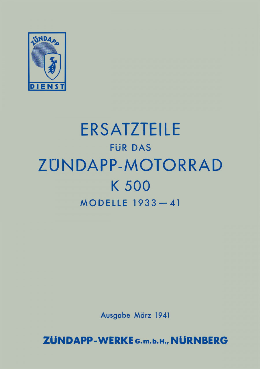 Zündapp K500 Ersatzteilkatalog