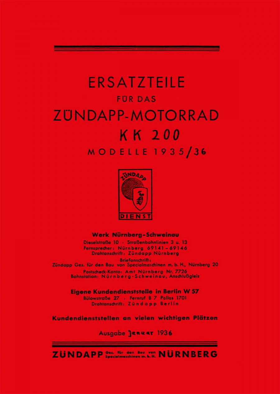 Zündapp KK200 Ersatzteilkatalog