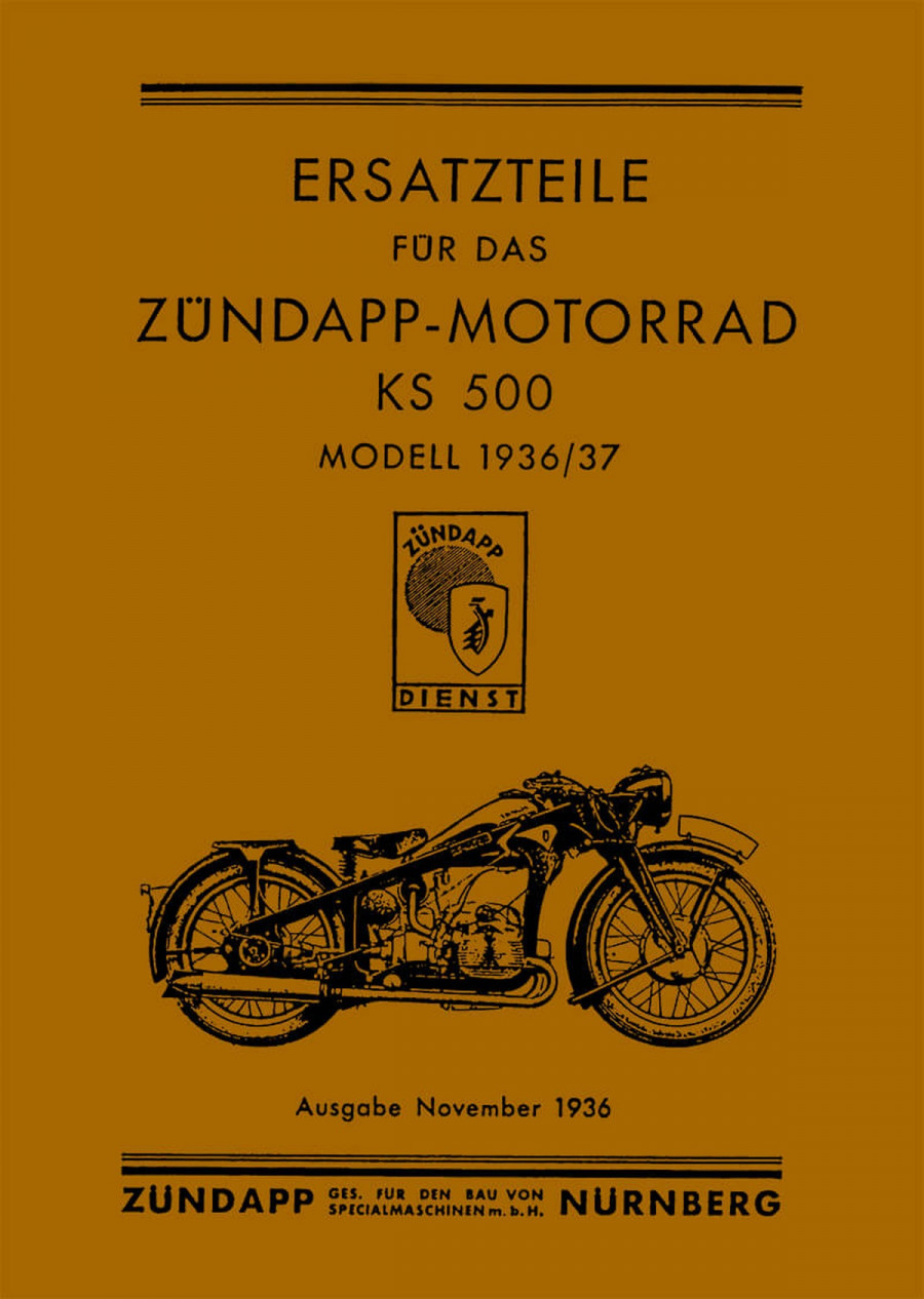 Zündapp KS500 Ersatzteilkatalog