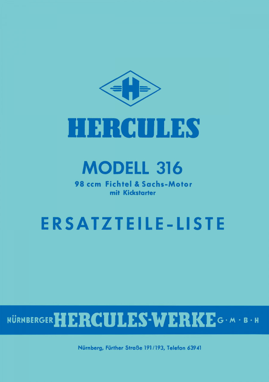 Hercules 316 Ersatzteilkatalog