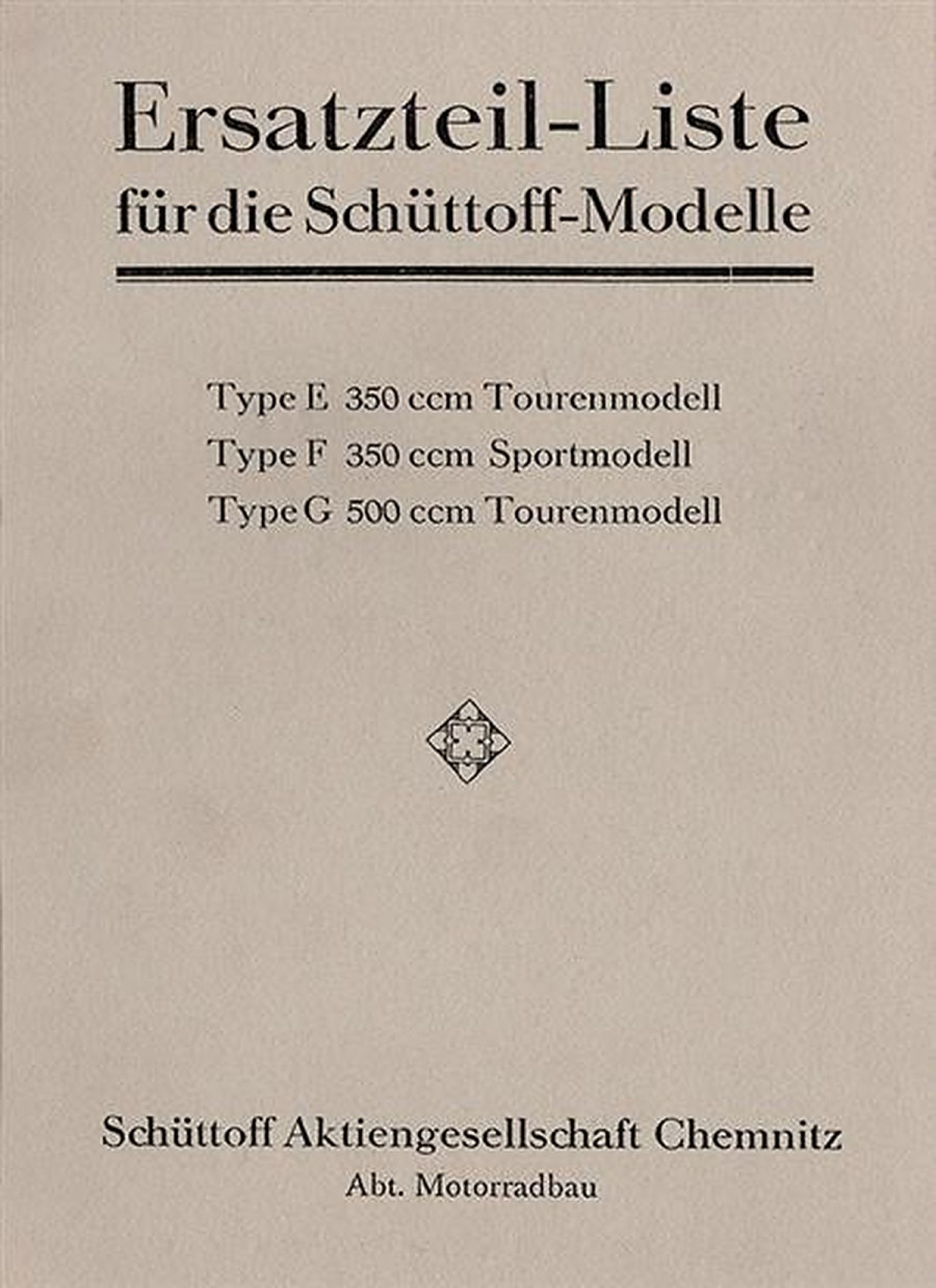 Schüttoff E350T F350S G500T Ersatzteilkatalog