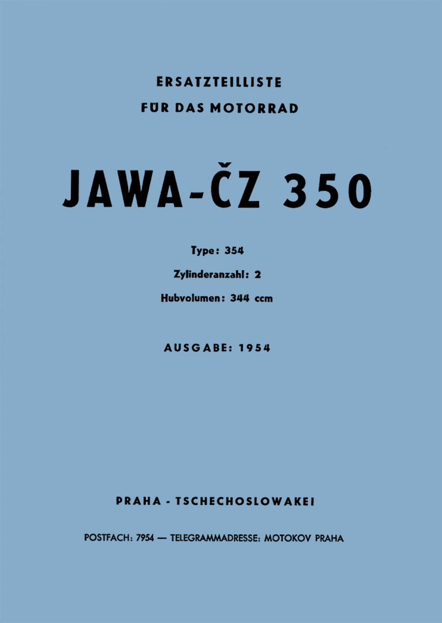 Jawa - CZ 350 Ersatzteilkatalog