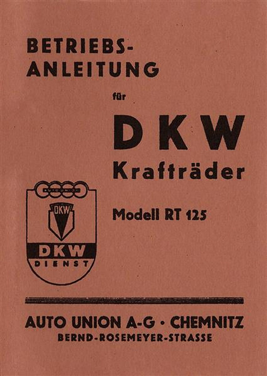 DKW RT125 Bedienungsanleitung