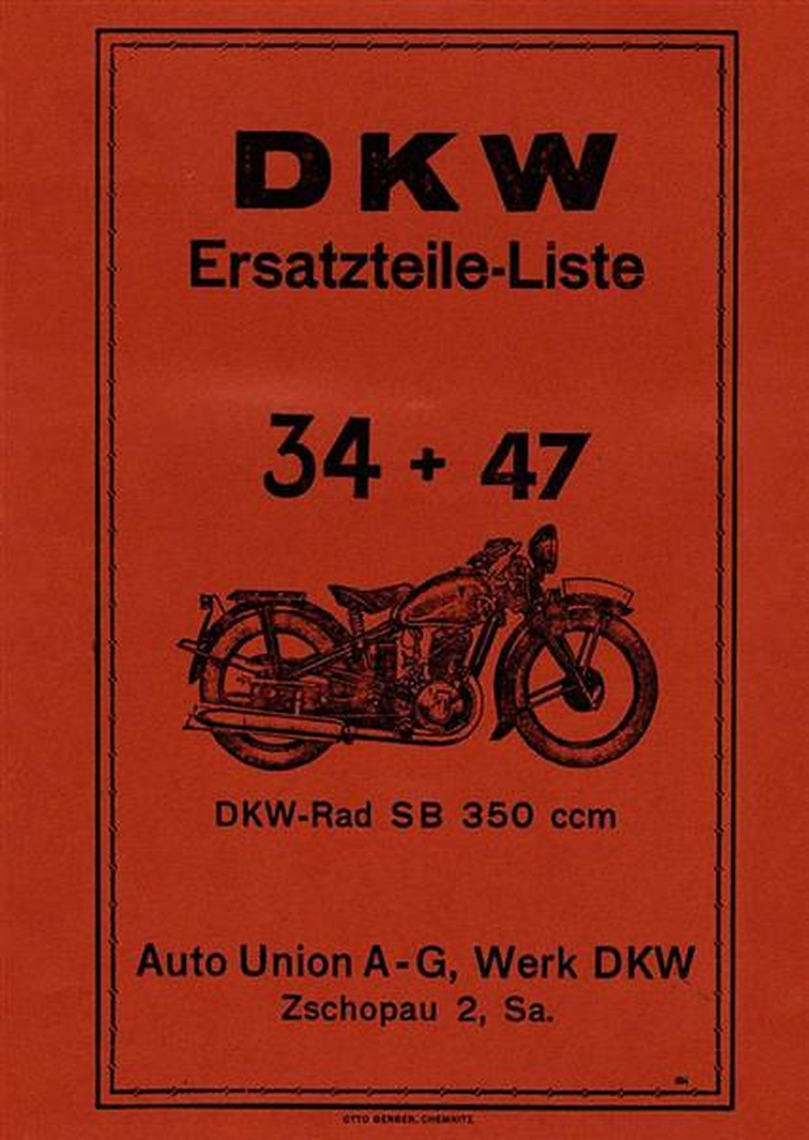 DKW SB350 Ersatzteilkatalog