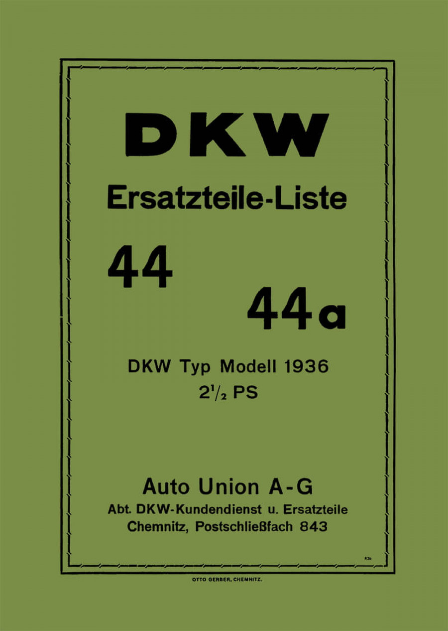 DKW RT100 Ersatzteilkatalog
