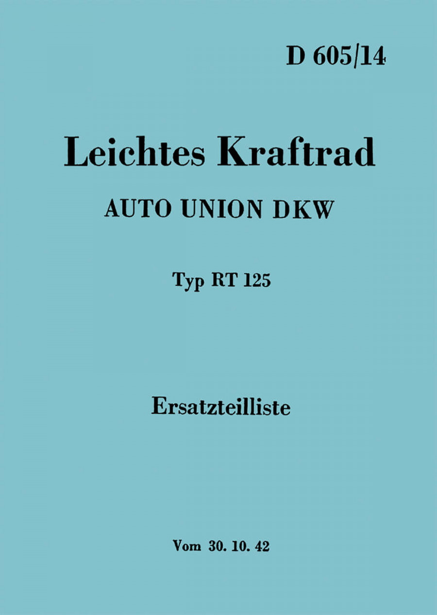 DKW RT125 WH Ersatzteilkatalog