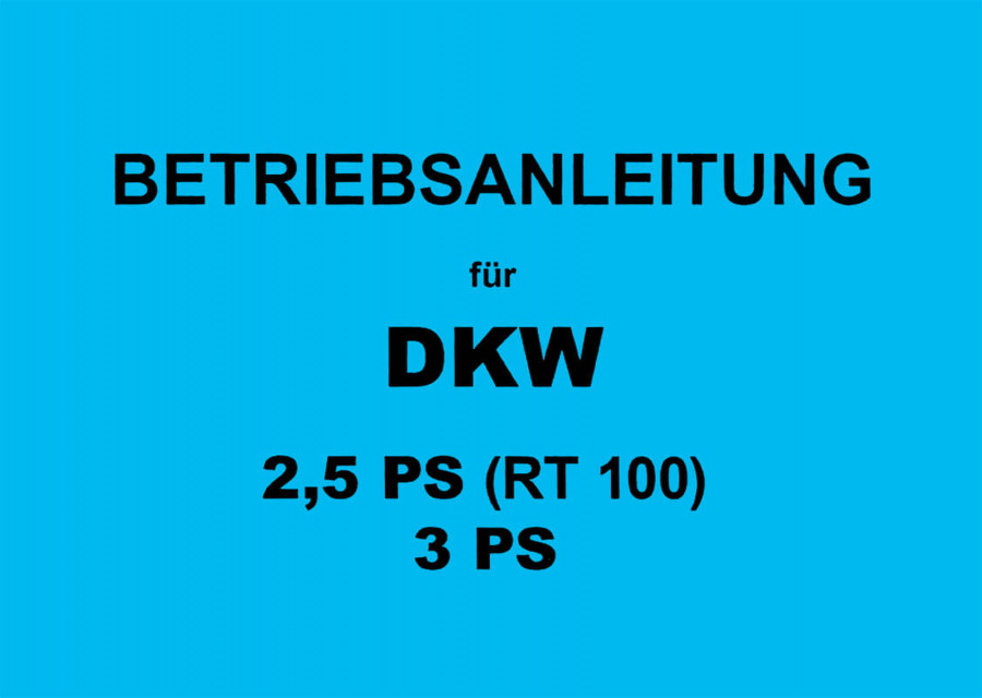 DKW RT100 Betriebsanleitung