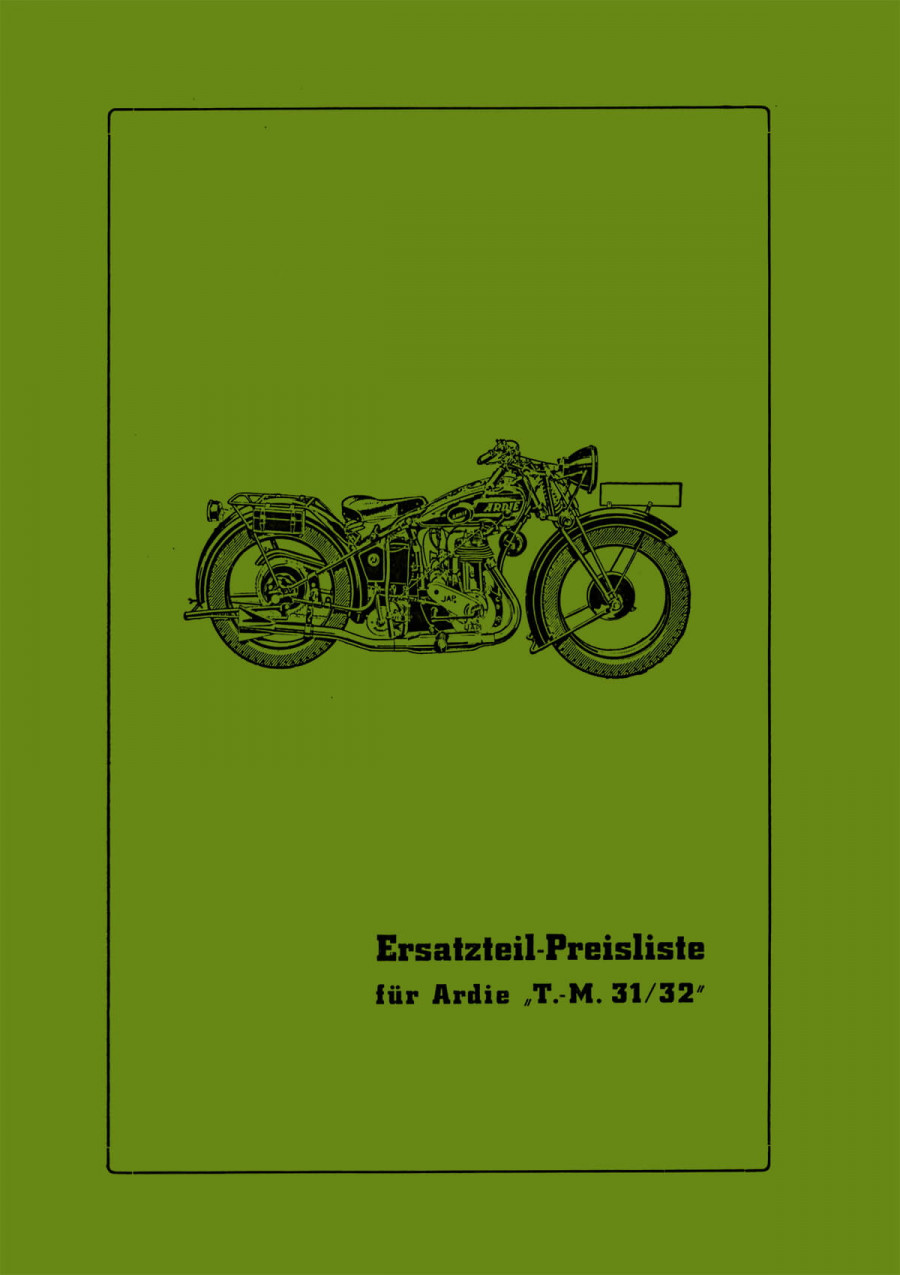 Ardie 500 T-Modell Ersatzteilkatalog