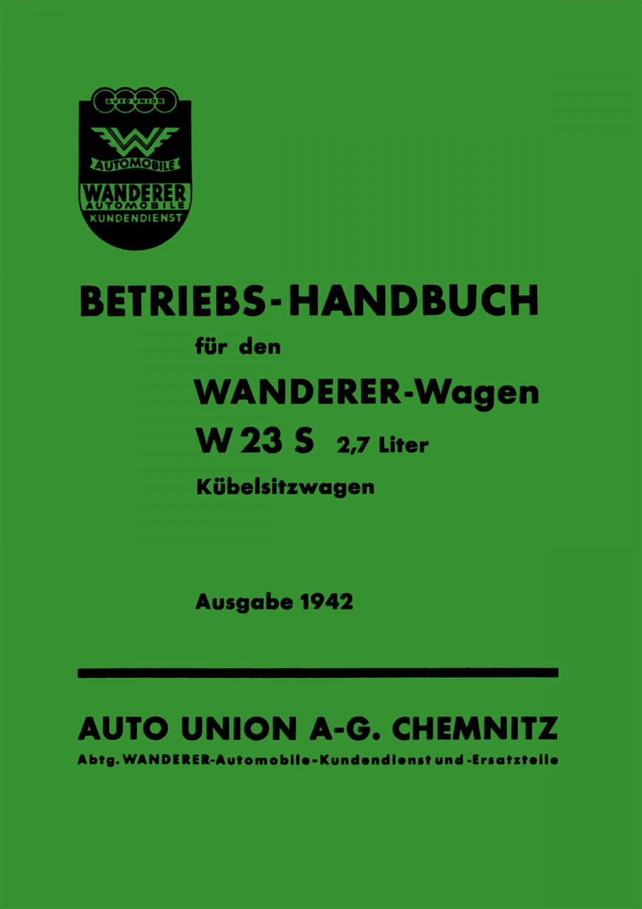 Wanderer W23 Bedienungsanleitung