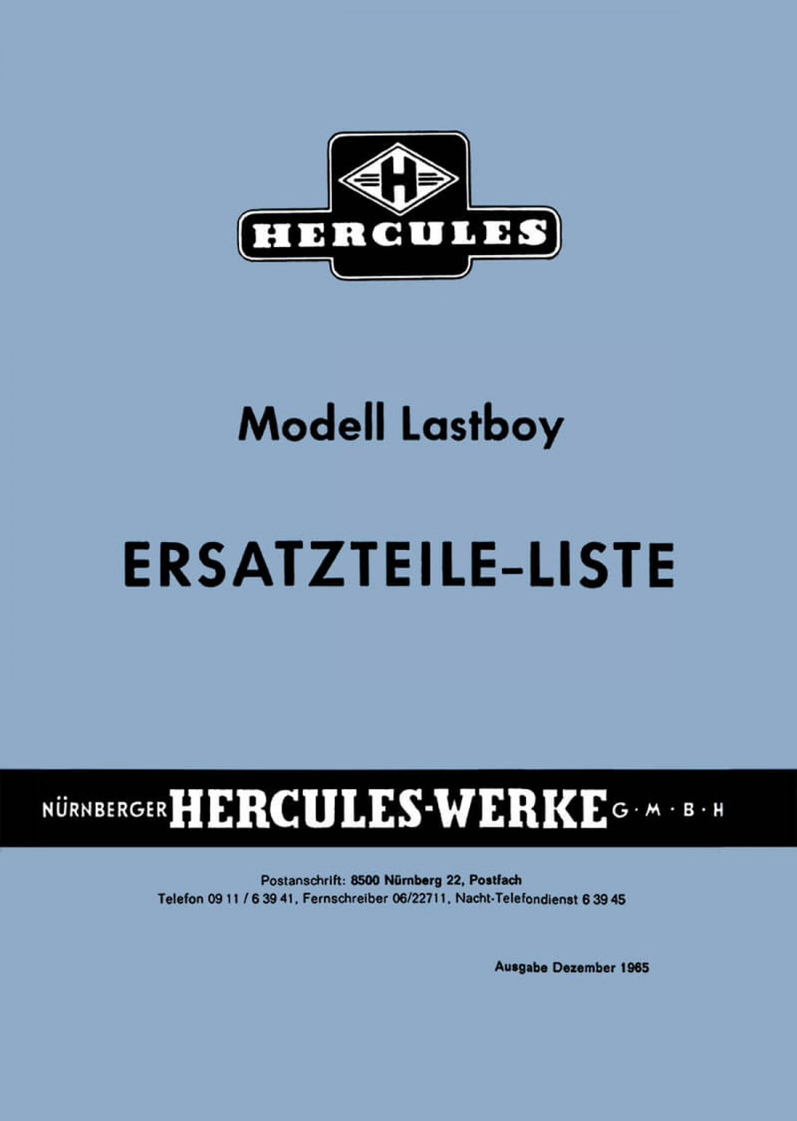 Hercules Lastboy Ersatzteilkatalog