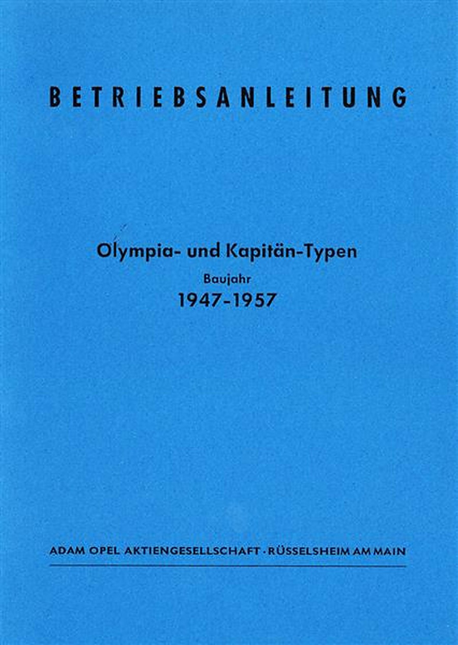 Opel Olympia und Kapitän Betriebsanleitung