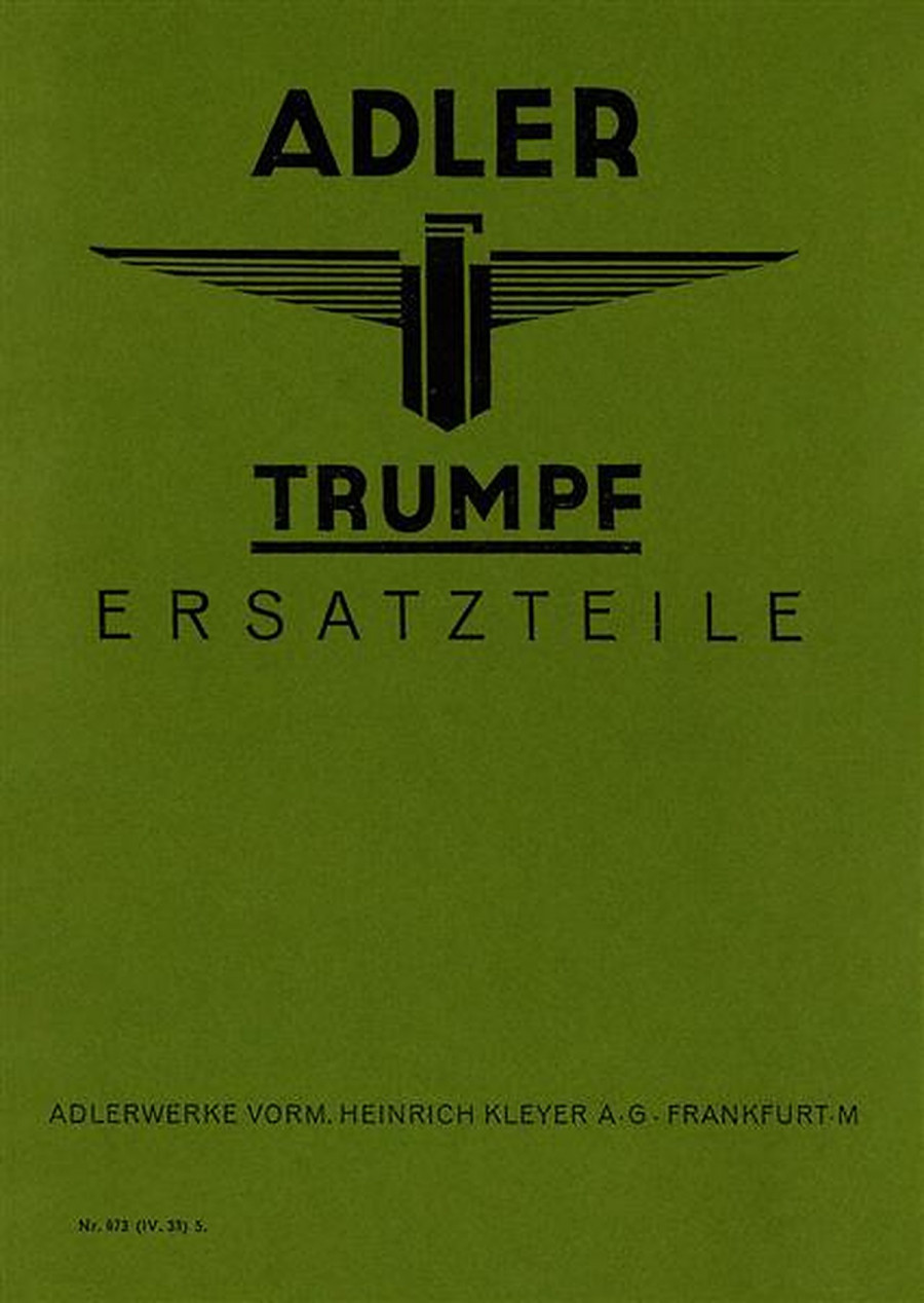Adler Trumpf 1.5 Ersatzteilliste