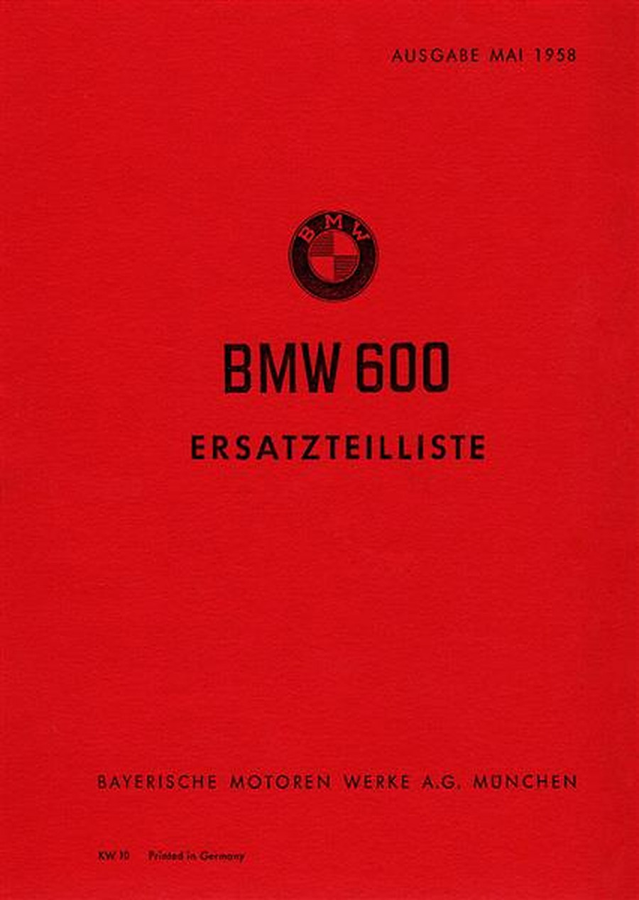BMW 600 Ersatzteilkatalog