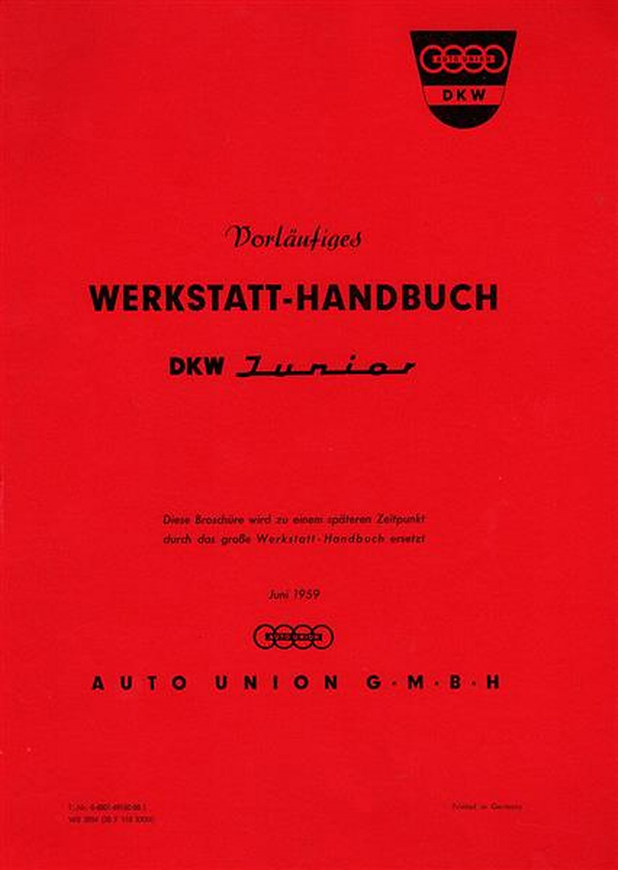 DKW Junior Werkstatthandbuch
