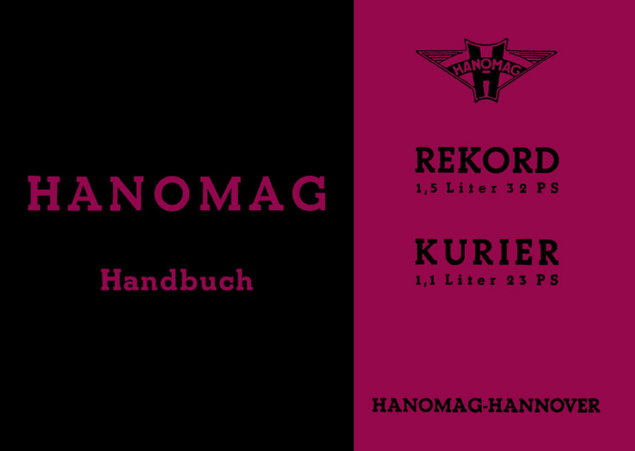 Hanomag Rekord und Kurier Betriebsanleitung