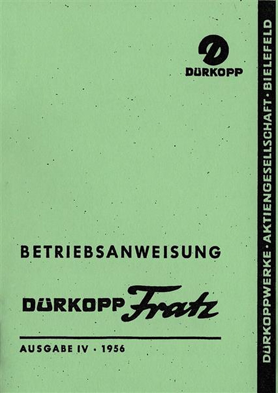Dürkopp Fratz Bedienungsanleitung