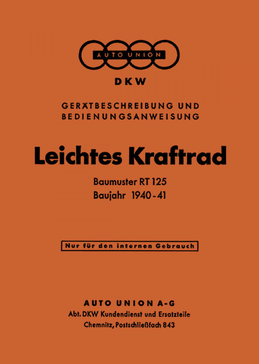 DKW RT125 Betriebsanleitung
