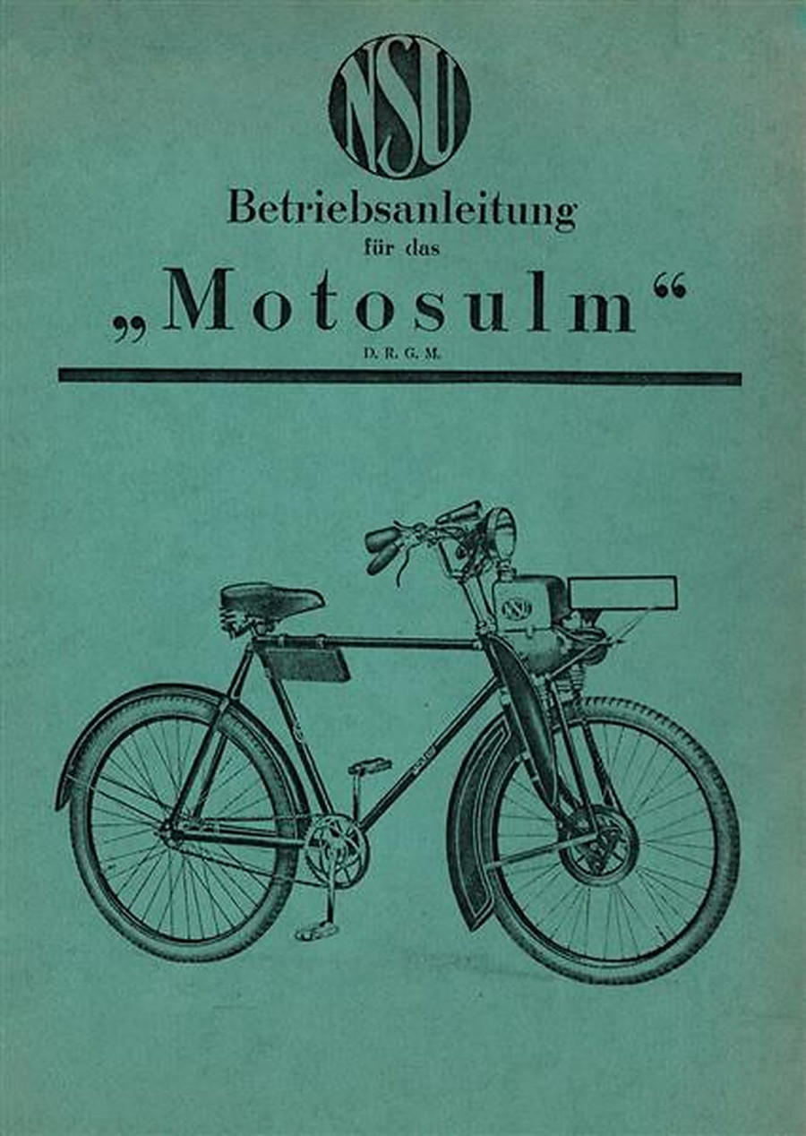 NSU Motosulm Betriebsanleitung