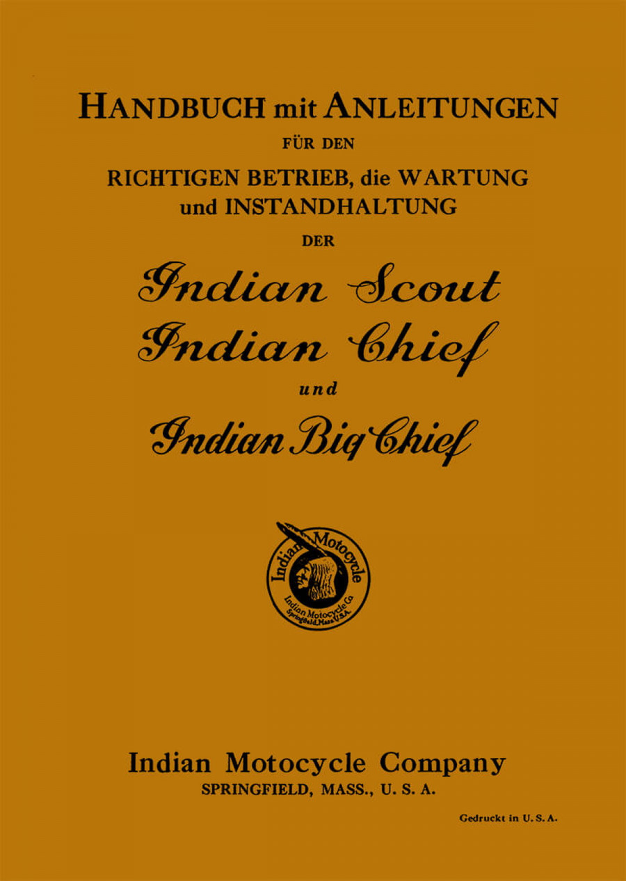 Indian Scout Chief Big-Chief Bedienungsanleitung