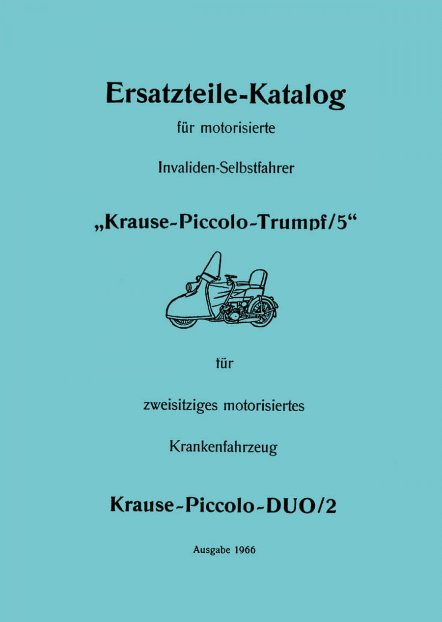 Krause Piccolo-Trumpf/5 und Piccolo-DUO/2 Ersatzteilkatalog