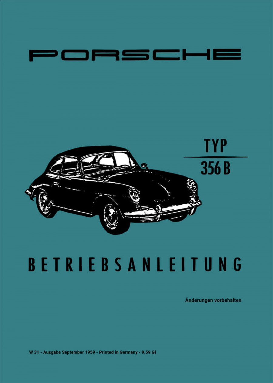 Porsche 356B Betriebsanleitung