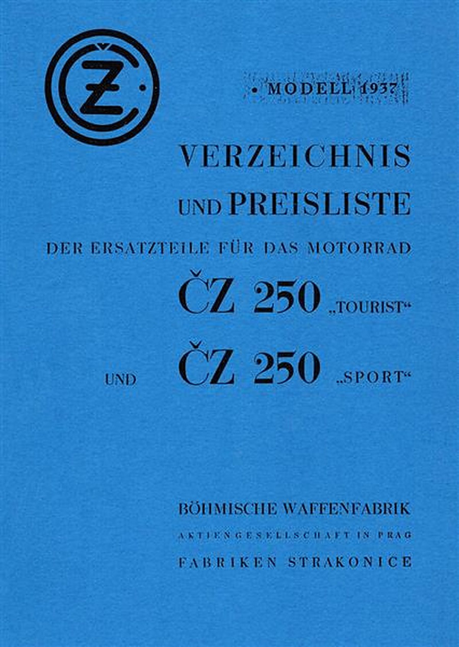 CZ 250 Tourist und 250 Sport Ersatzteilkatalog