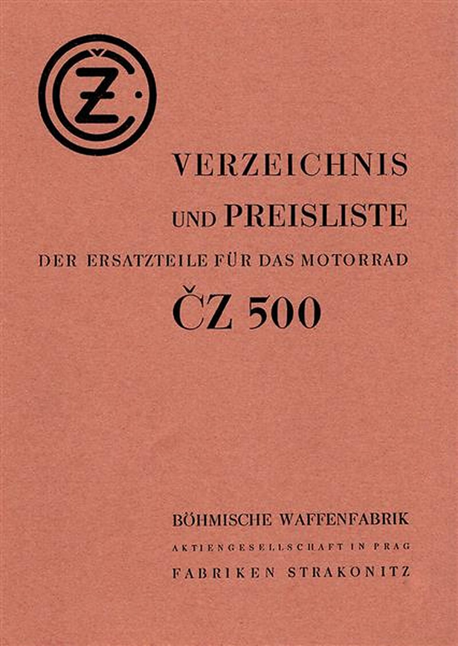 CZ 500 Ersatzteilkatalog