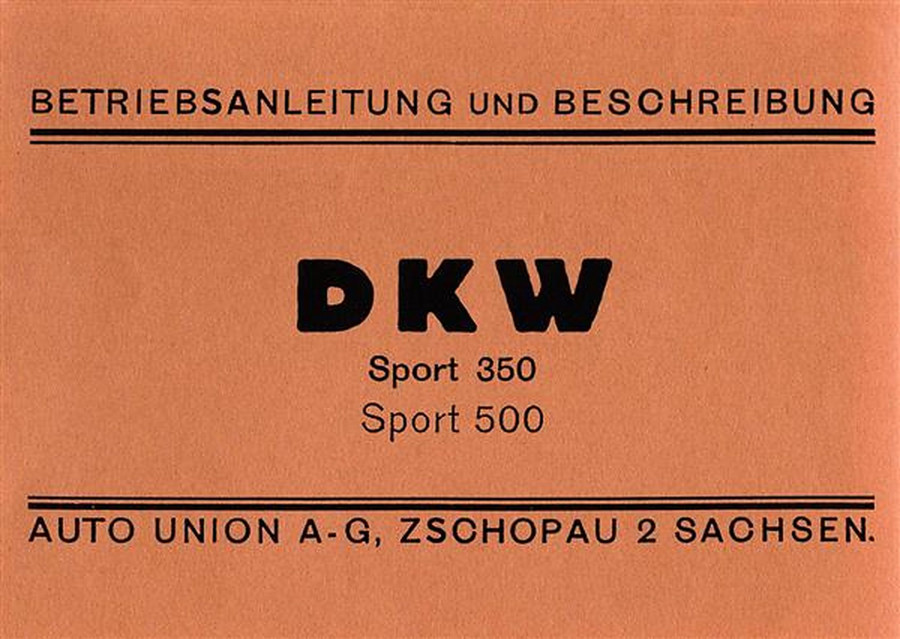 DKW Sport 350 und Sport 500 Betriebsanleitung