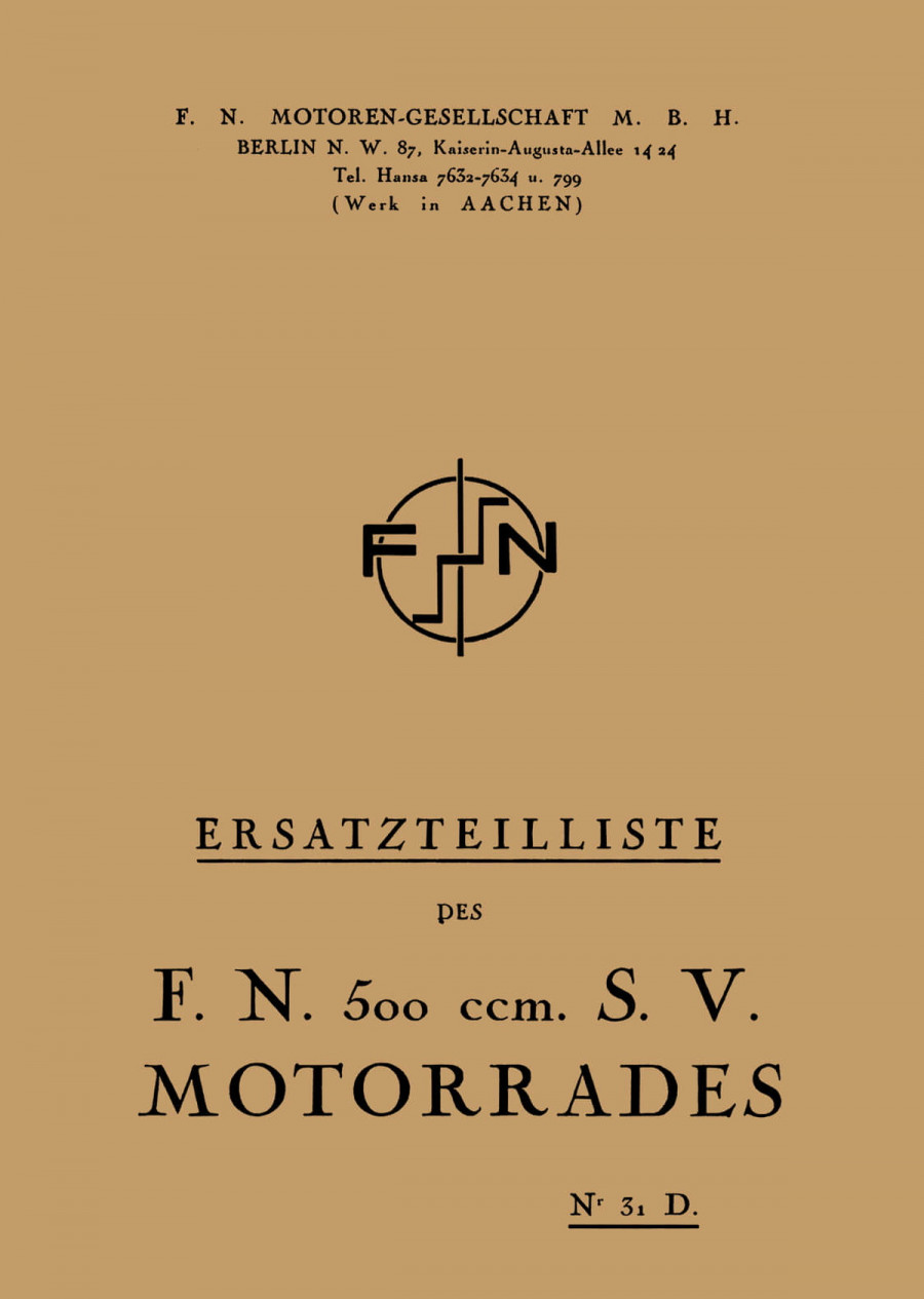 FN 500 SV Typ M90 Ersatzteilkatalog