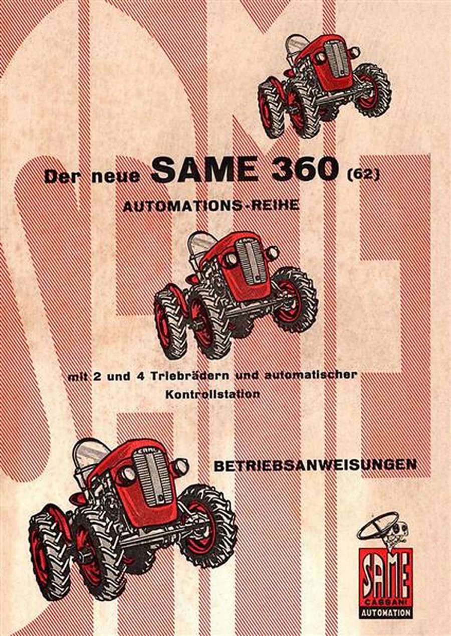 Same 360 und 360DT Betriebsanleitung