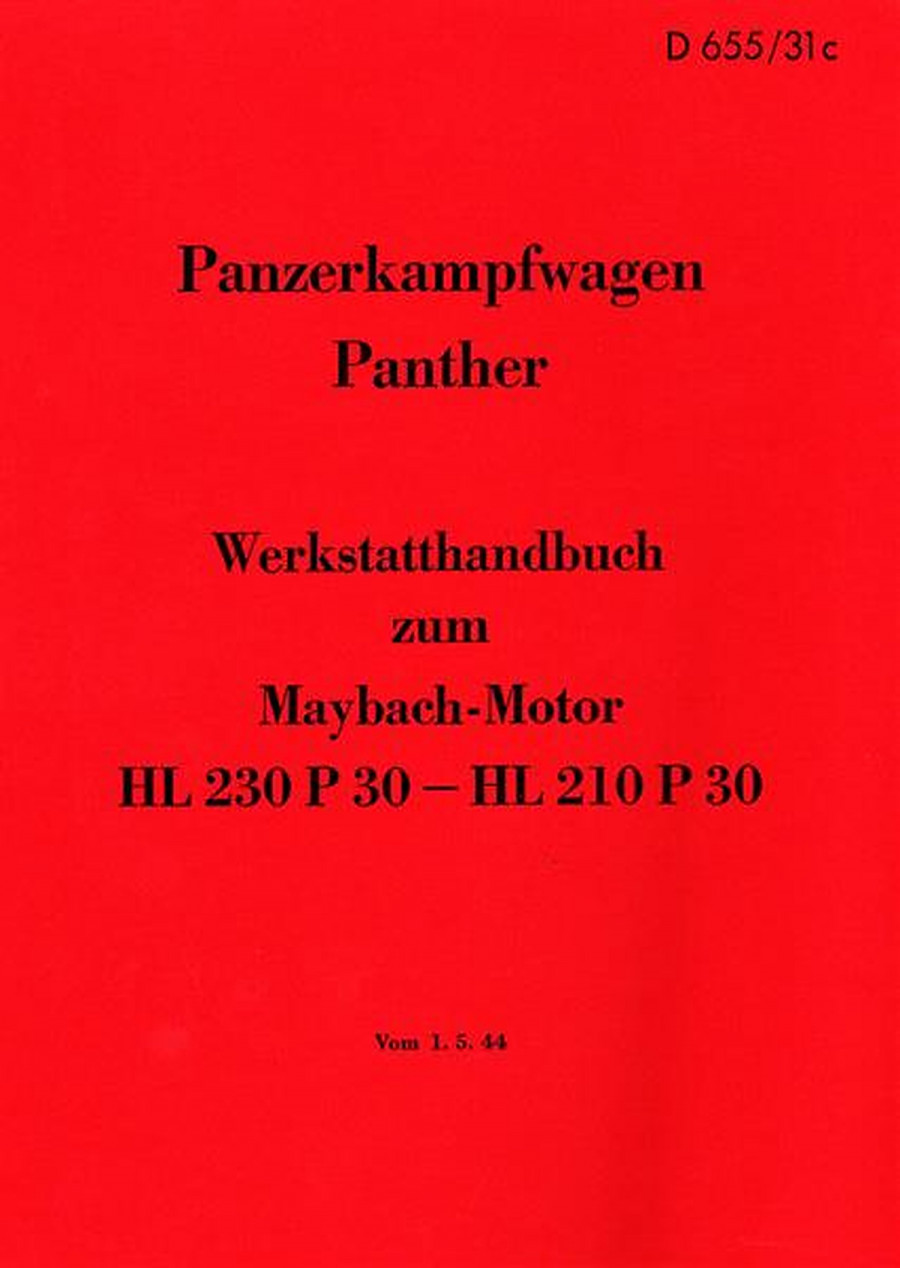 Panzerkampfwagen Panther Maybach-Motor Werkstatthandbuch