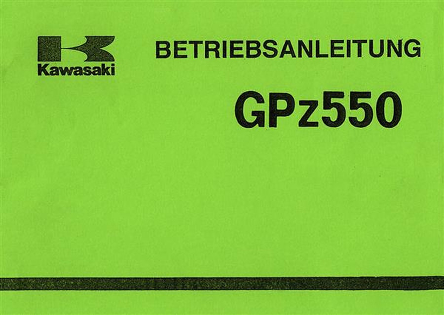 Kawasaki GPz550 Betriebsanleitung