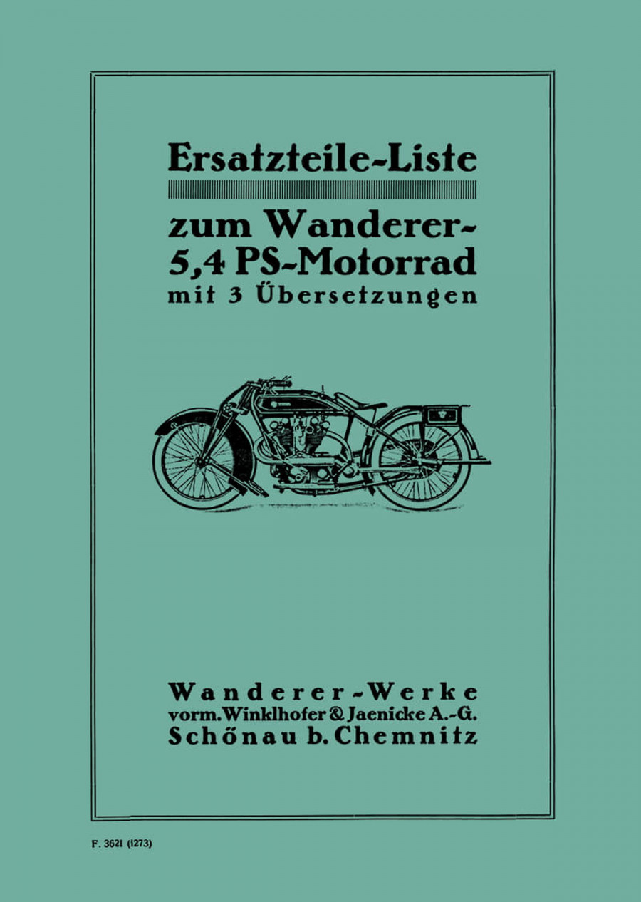 Wanderer 5.4 PS Motorrad Ersatzteilkatalog