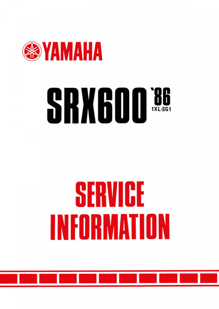 Yamaha SRX600 Service Information